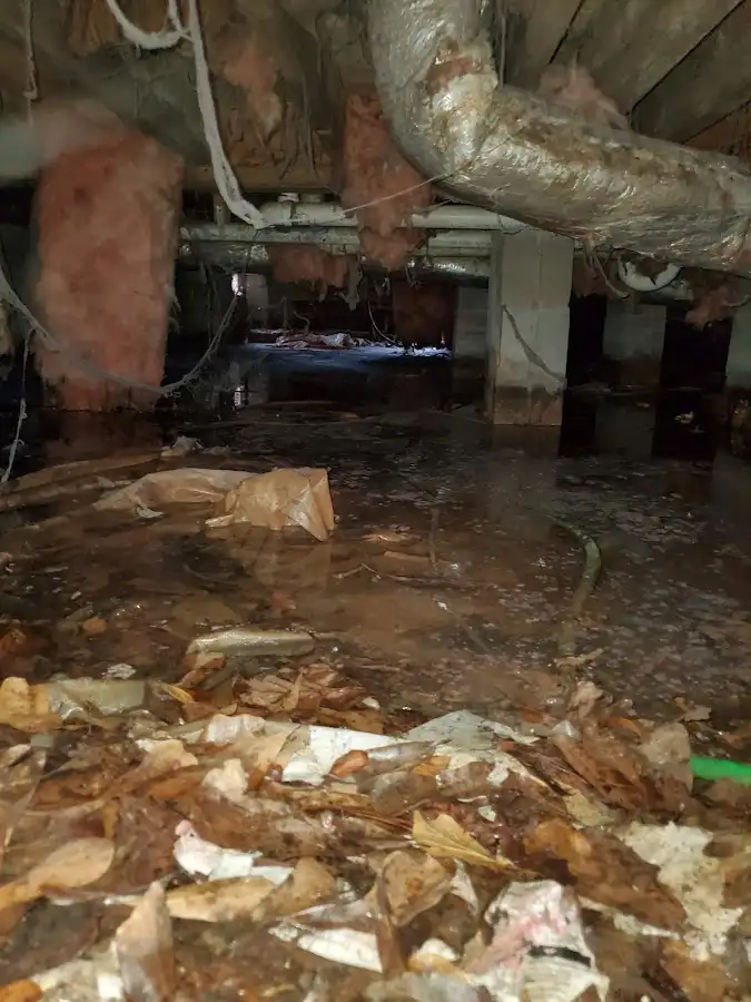 Crawl space flood assessment for Commercial Water Damage Restoration in Dayton